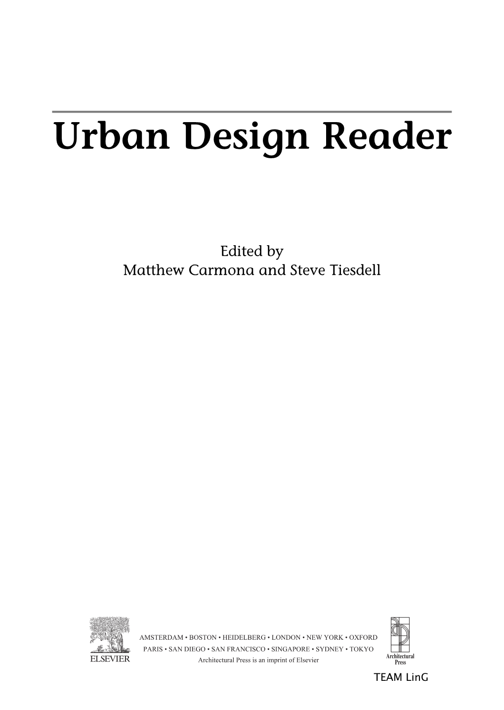 Urban Design Reader