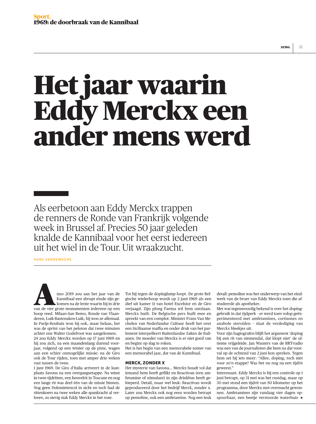 Het Jaar Waarin Eddy Merckx Een Ander Mens Werd