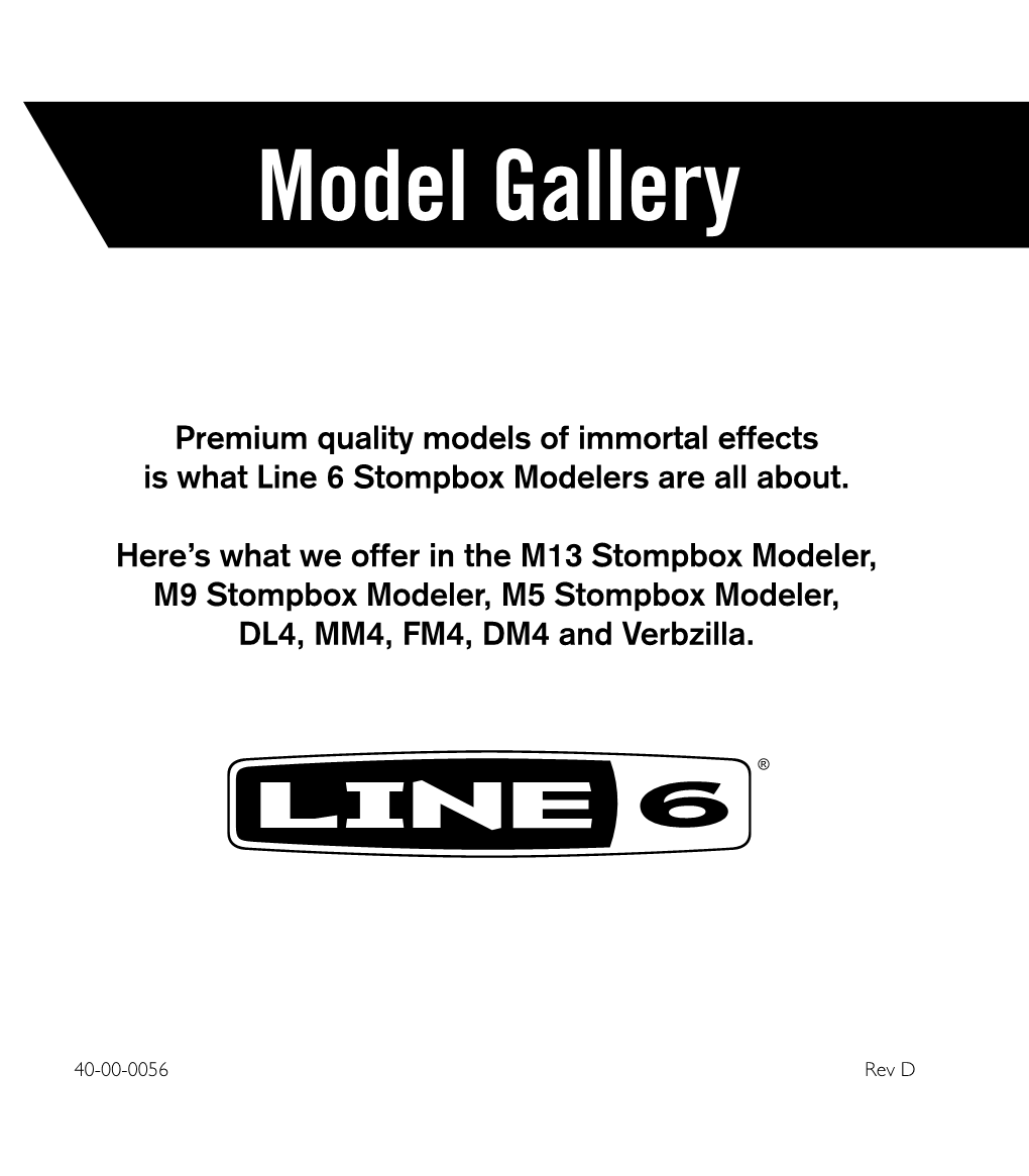 Line 6 Stompbox Model Gallery