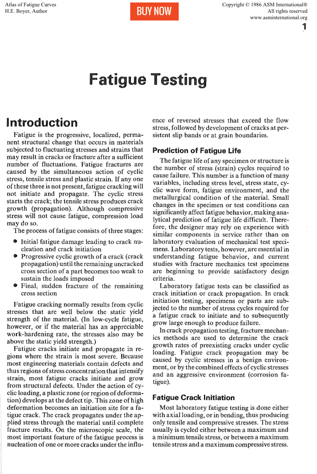 Fatigue Testing