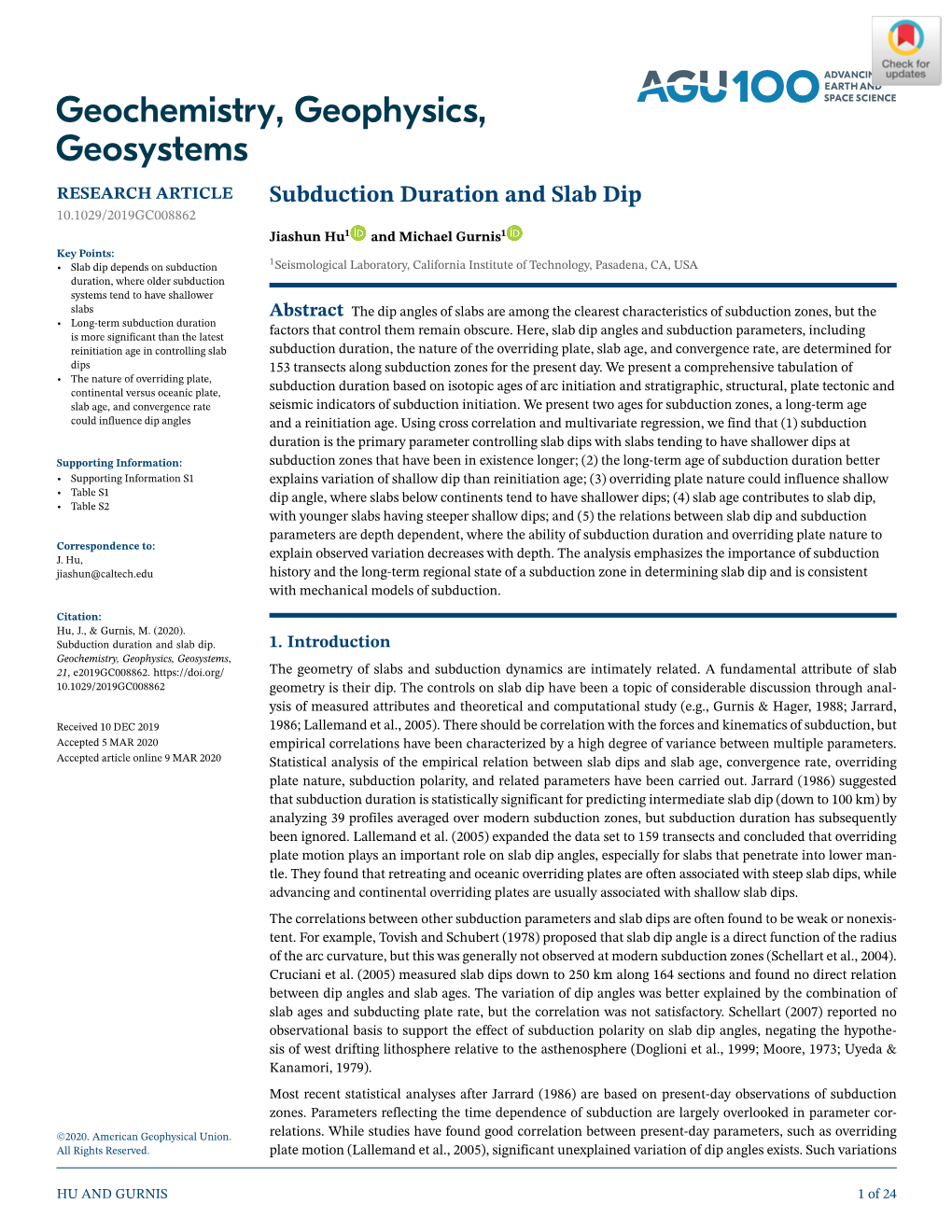 Subduction Duration and Slab