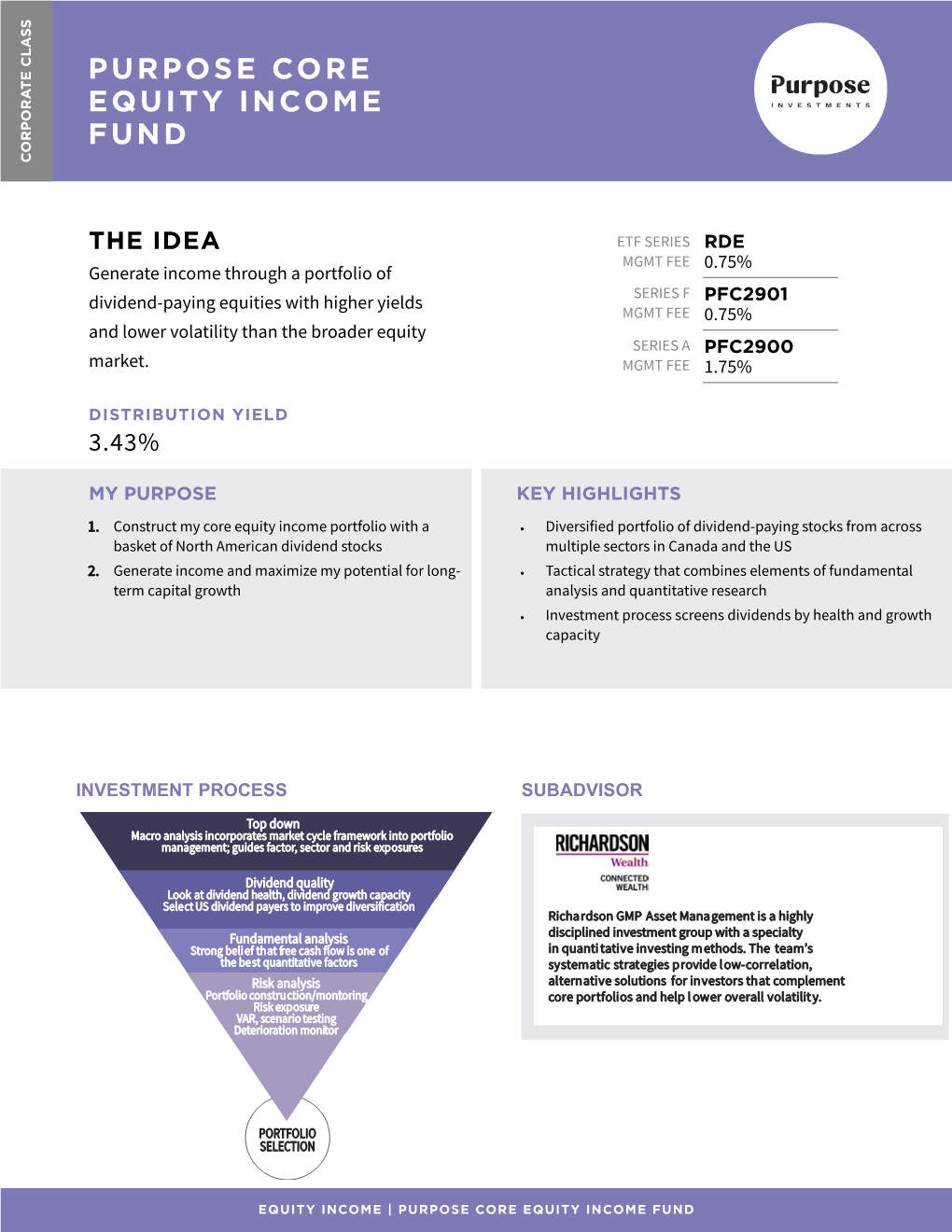 Purpose Core Equity Income Fund