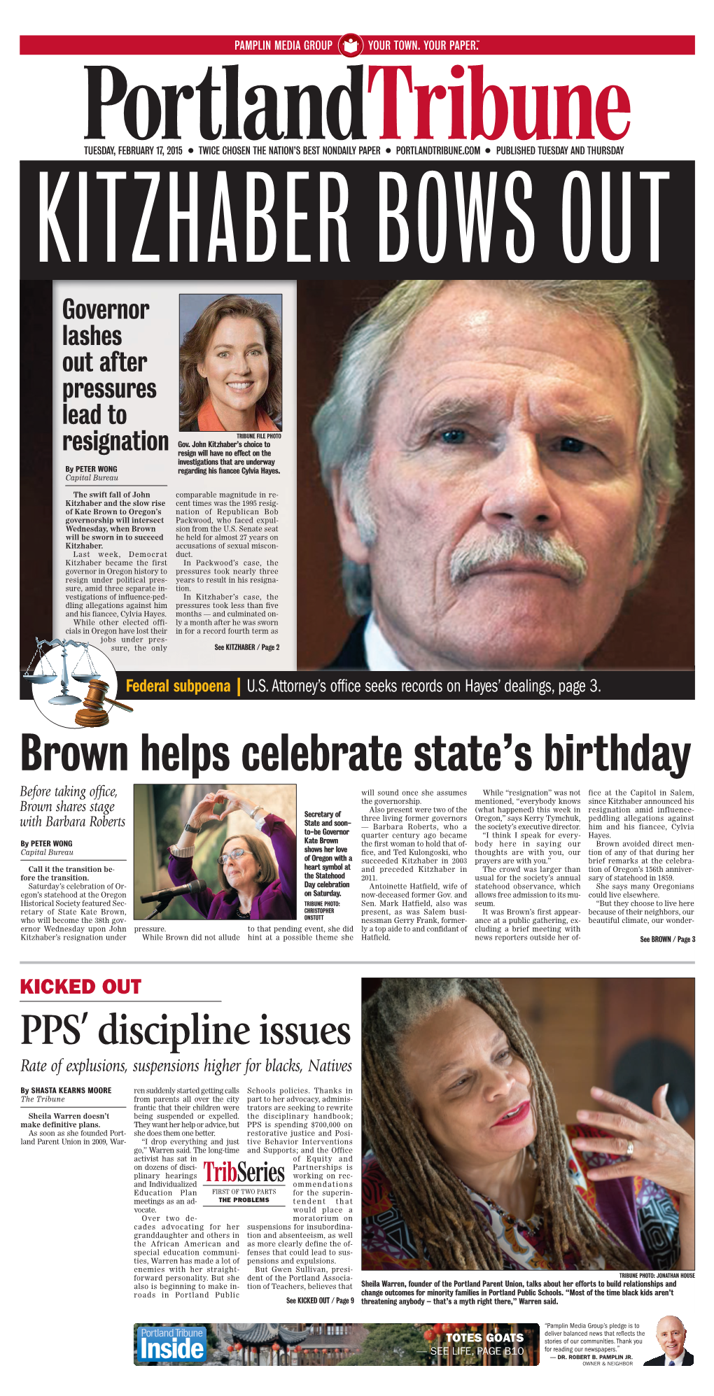 Brown Helps Celebrate State's Birthday