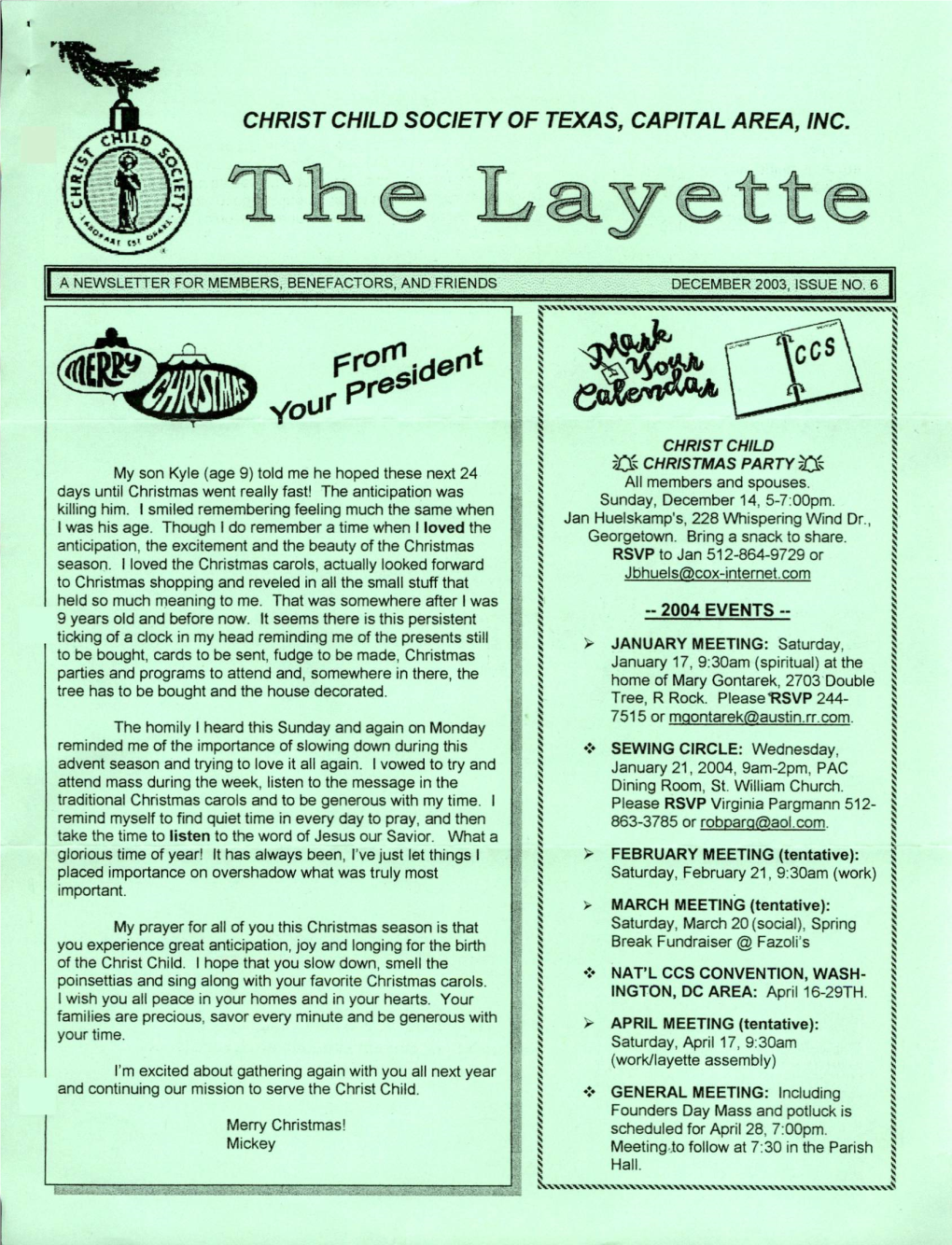 The Layette Dec 2003