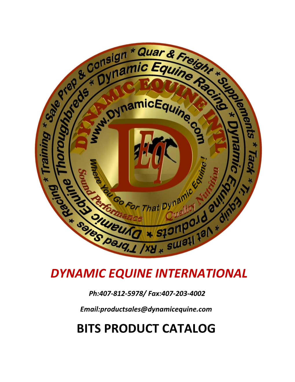 Dynamic Equine International Bits Product Catalog