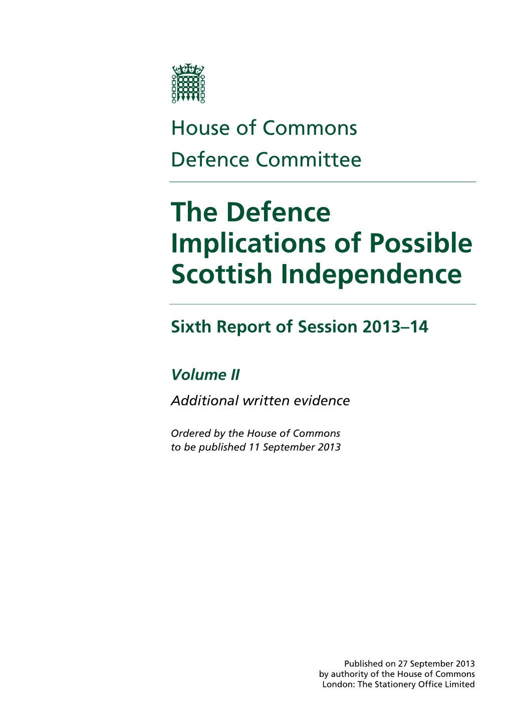 The Defence Implications of Possible Scottish Independence