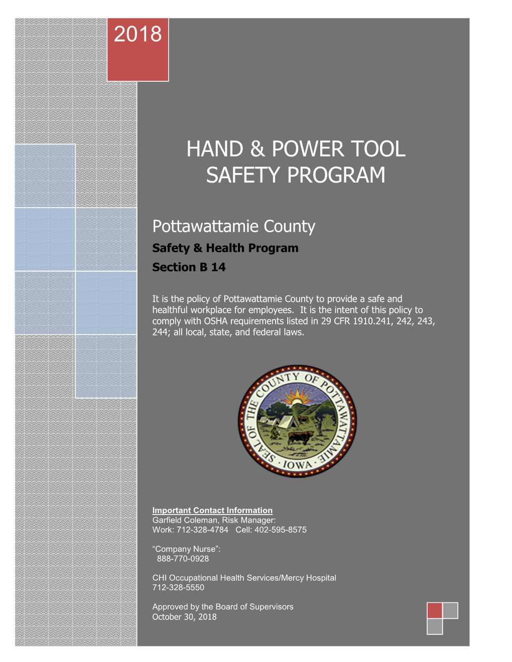 Hand & Power Tool Safety Program 2018