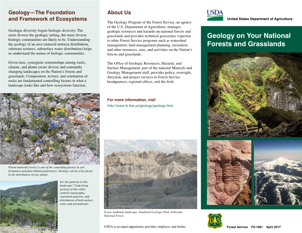 Geology on Your National Forests and Grasslands