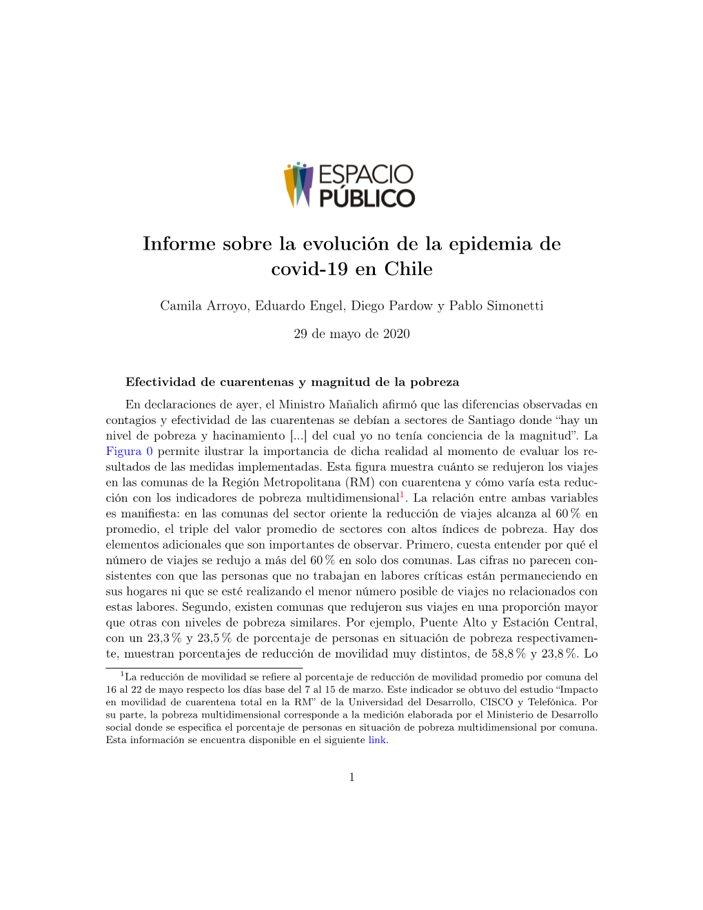Informe Sobre La Evolución De La Epidemia De Covid-19 En Chile