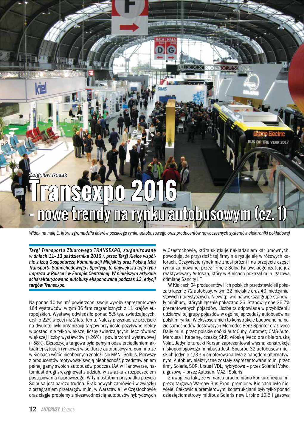 Transexpo 2016 - Nowe Trendy Na Rynku Autobusowym (Cz