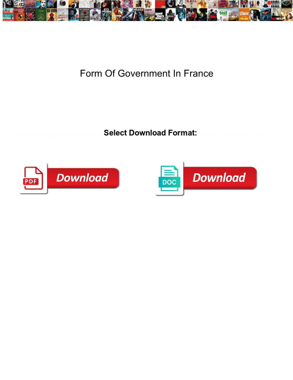 Form of Government in France