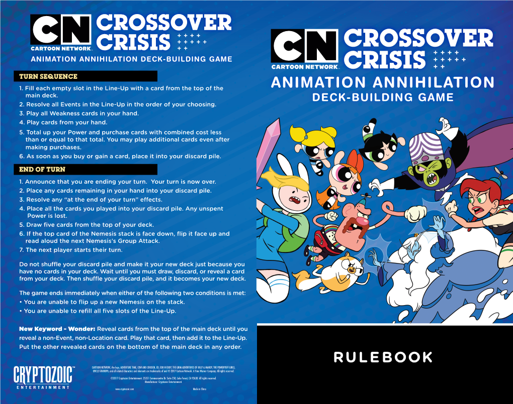 Crossover Crisis Crossover Animation Annihilation Deck-Building Game Crisis Turn Sequence 1
