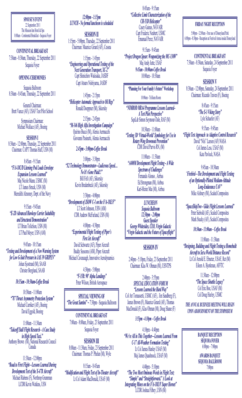 2011 Symposium Program