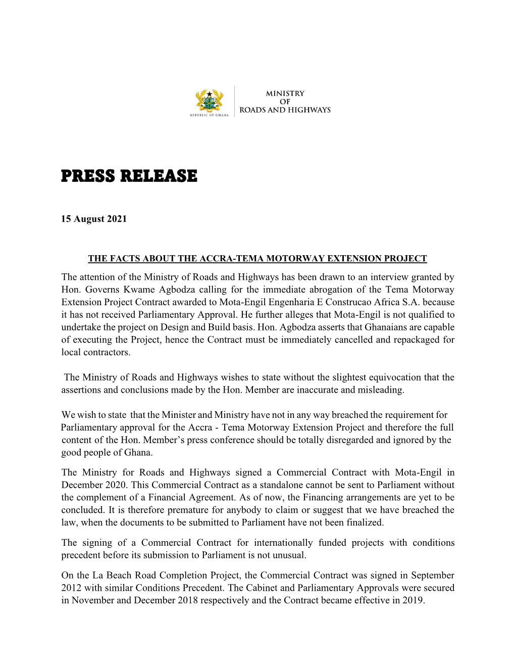 Press Release