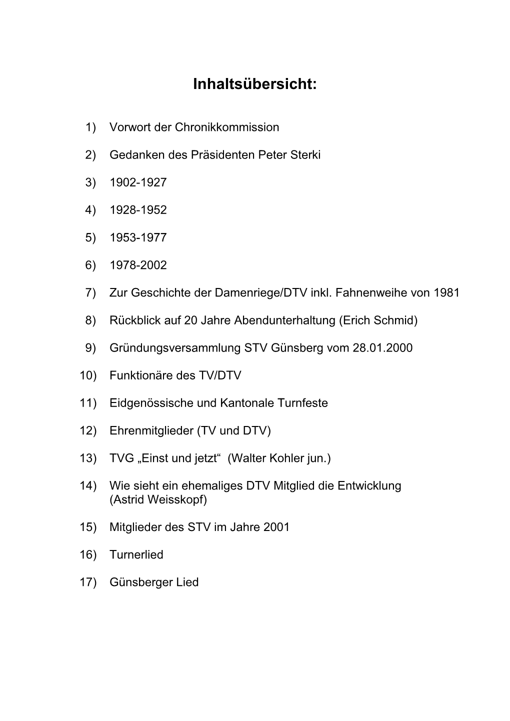 Chronik STV Günsberg