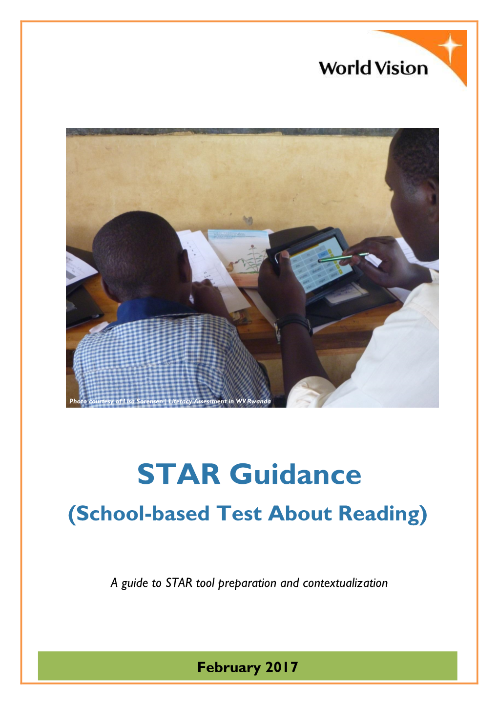 STAR Guidance (School-Based Test About Reading)