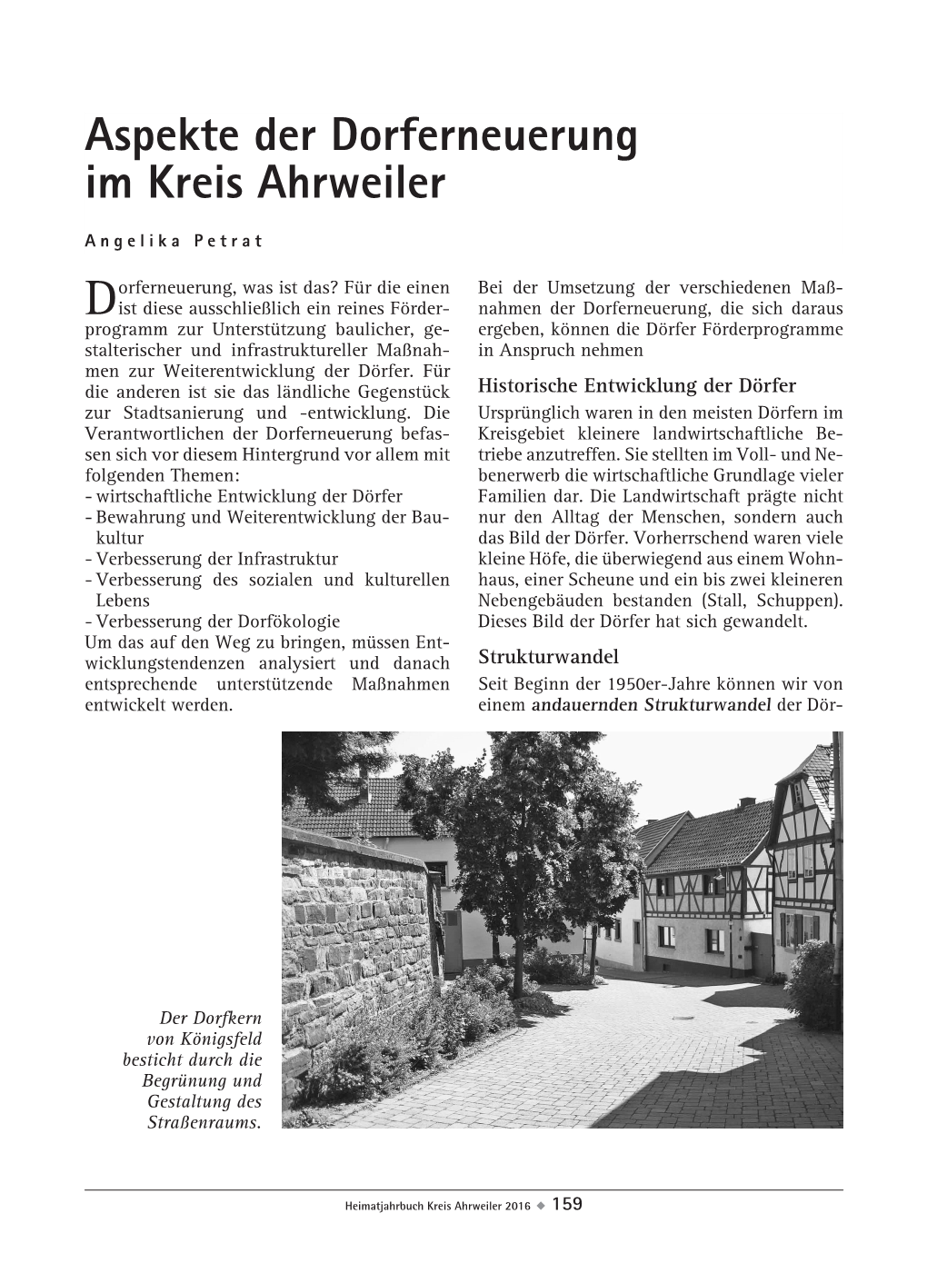 Aspekte Der Dorferneuerung Im Kreis Ahrweiler