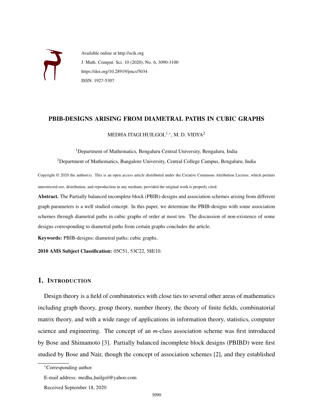 Pbib-Designs Arising from Diametral Paths in Cubic Graphs