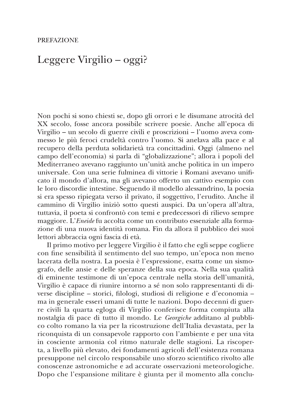 Leggere Virgilio – Oggi?