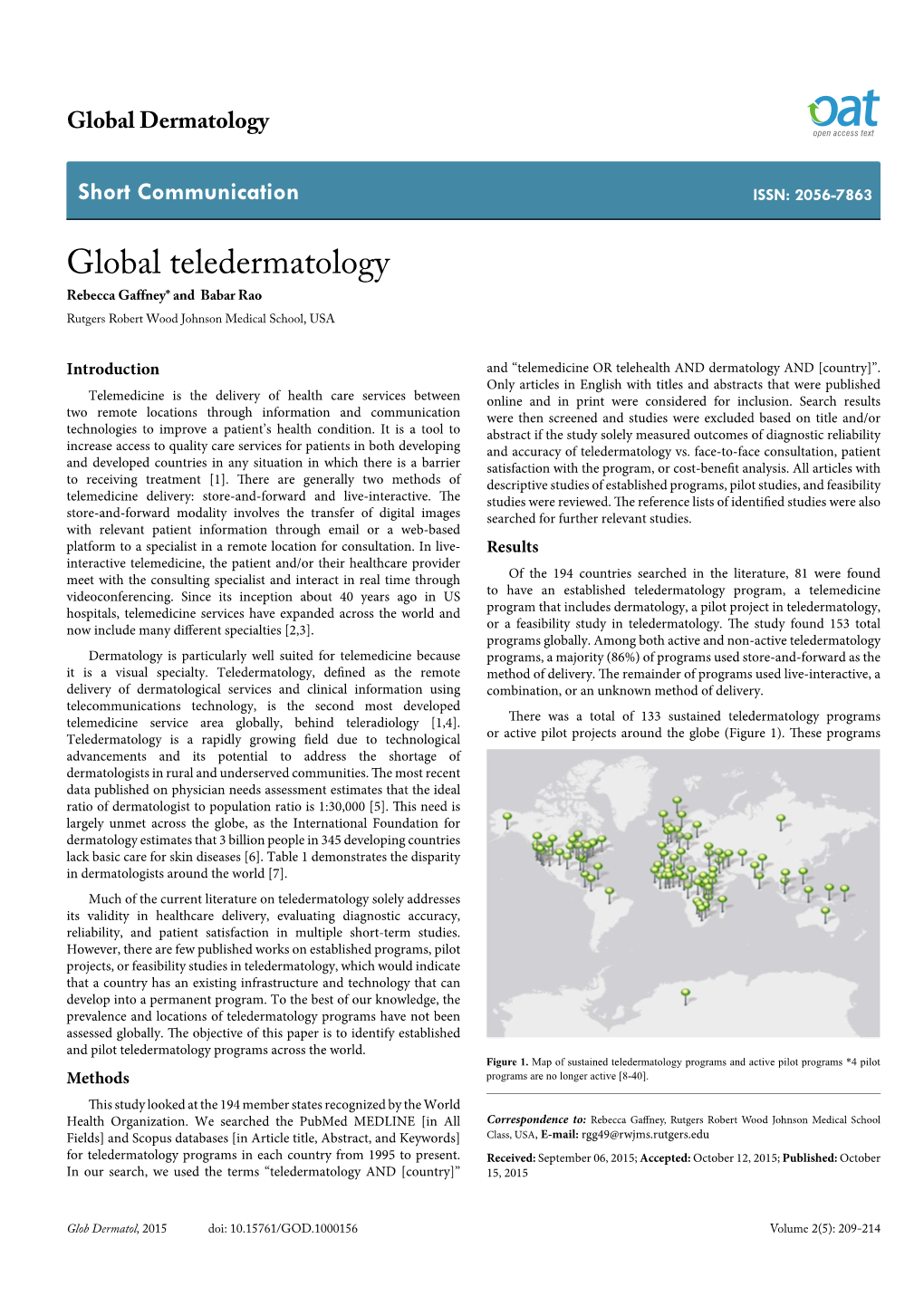 (2015) Global Teledermatology