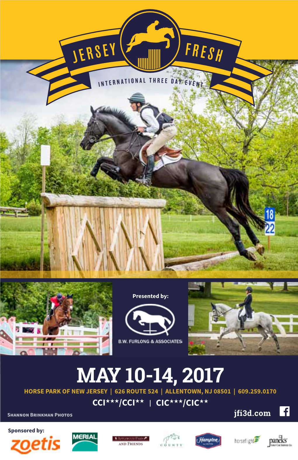 May 10-14, 2017 Horse Park of New Jersey | 626 Route 524 | Allentown, Nj 08501 | 609.259.0170 |