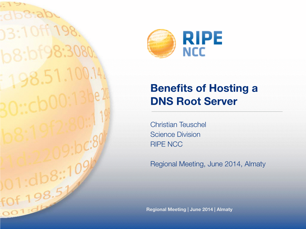 Benefits of Hosting a DNS Root Server