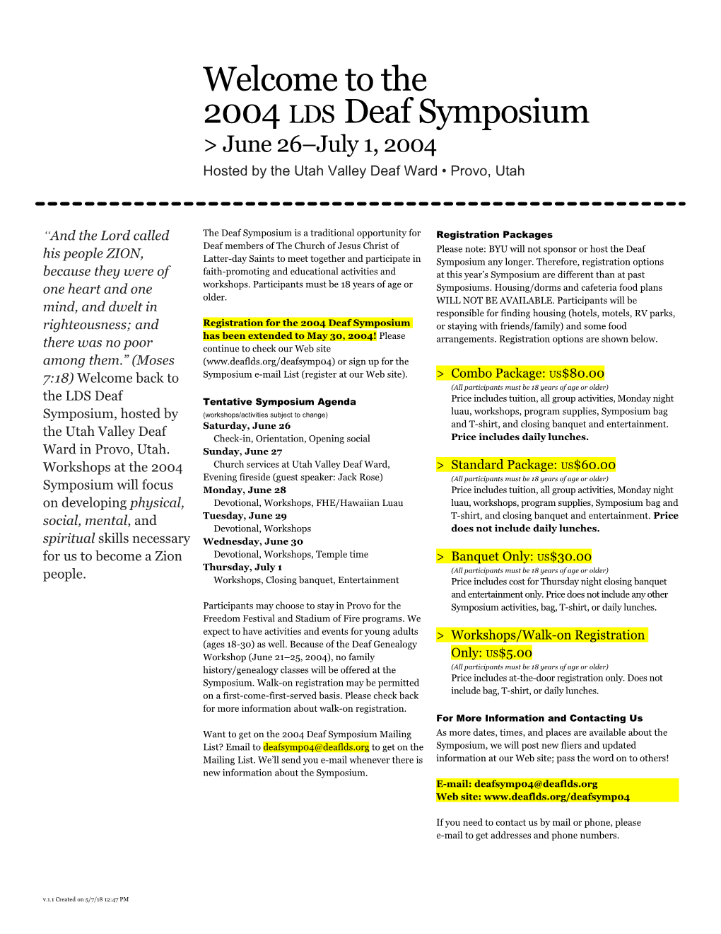 2004 LDS Deaf Symposium