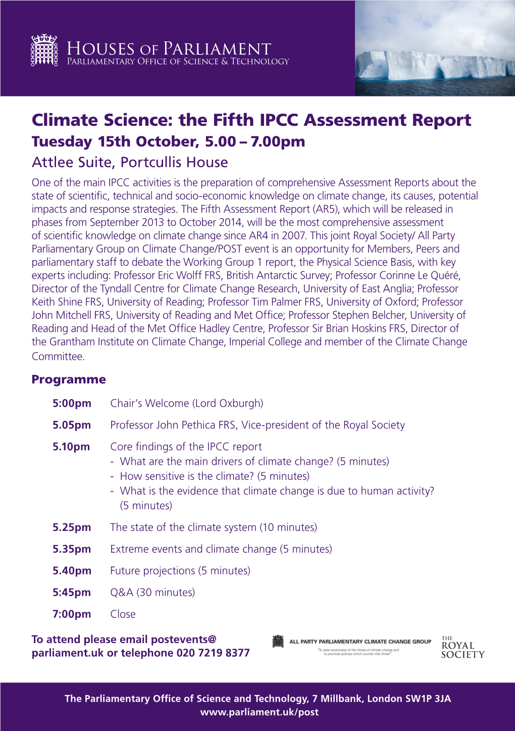 POST Climate Science Flyer Oct13.Indd