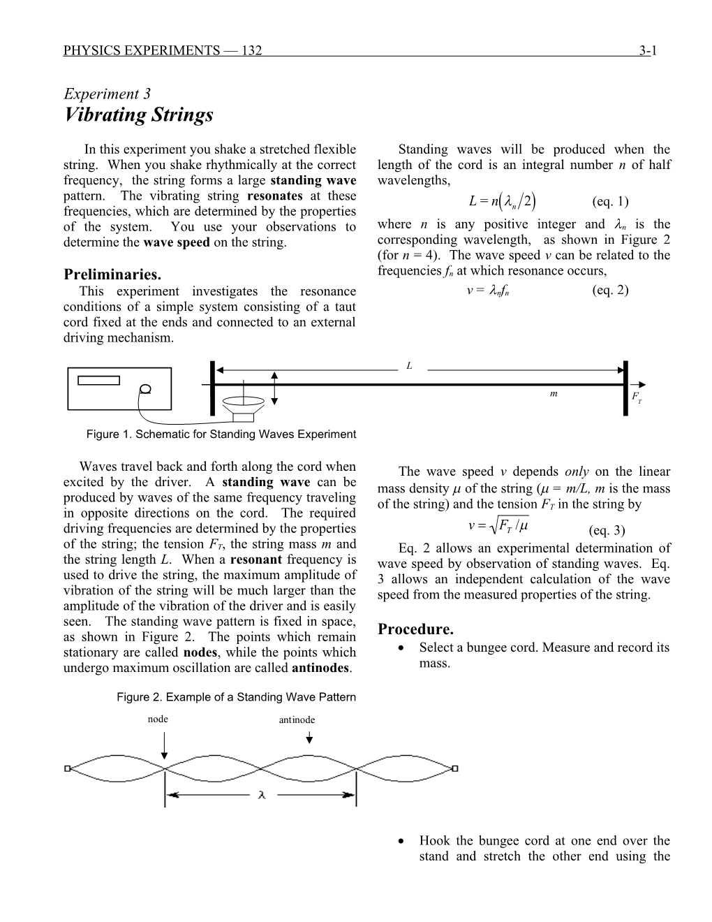 Physics Experiments 132 3-Xxx