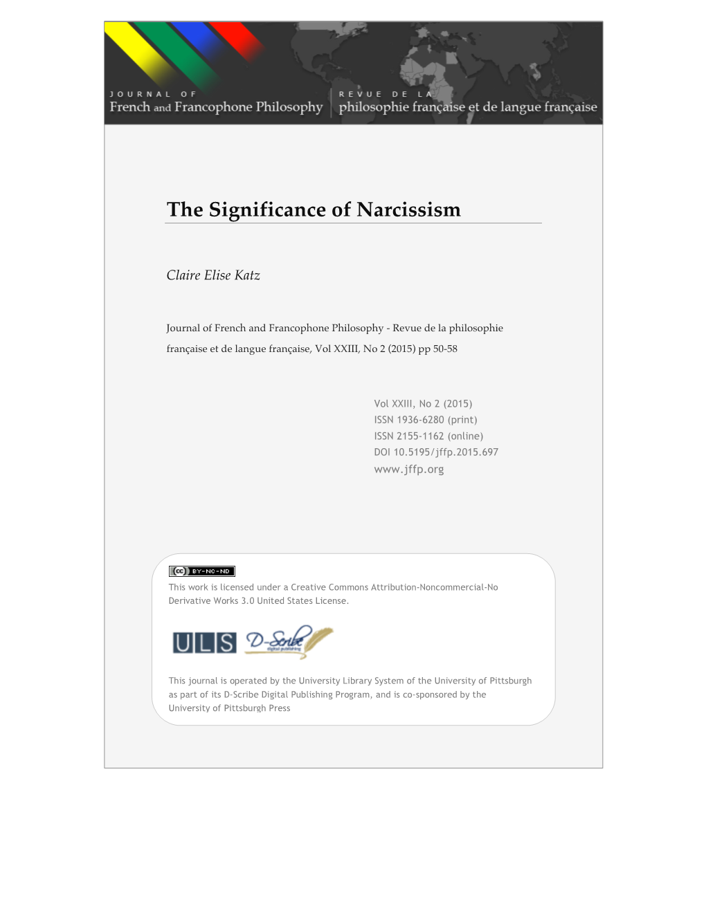 The Significance of Narcissism