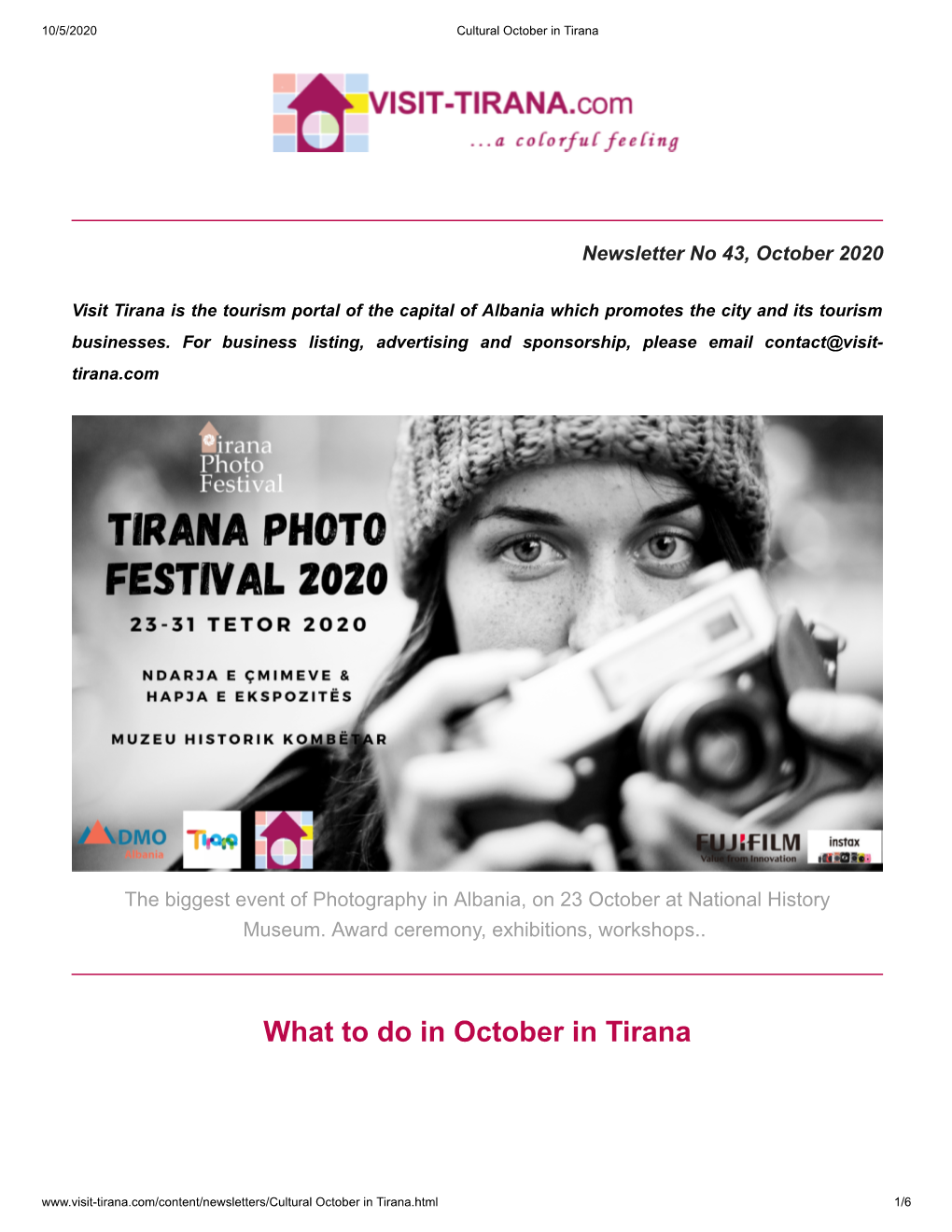 What to Do in October in Tirana