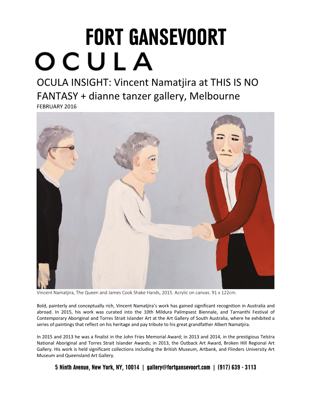 OCULA OCULA INSIGHT: Vincent Namatjira At