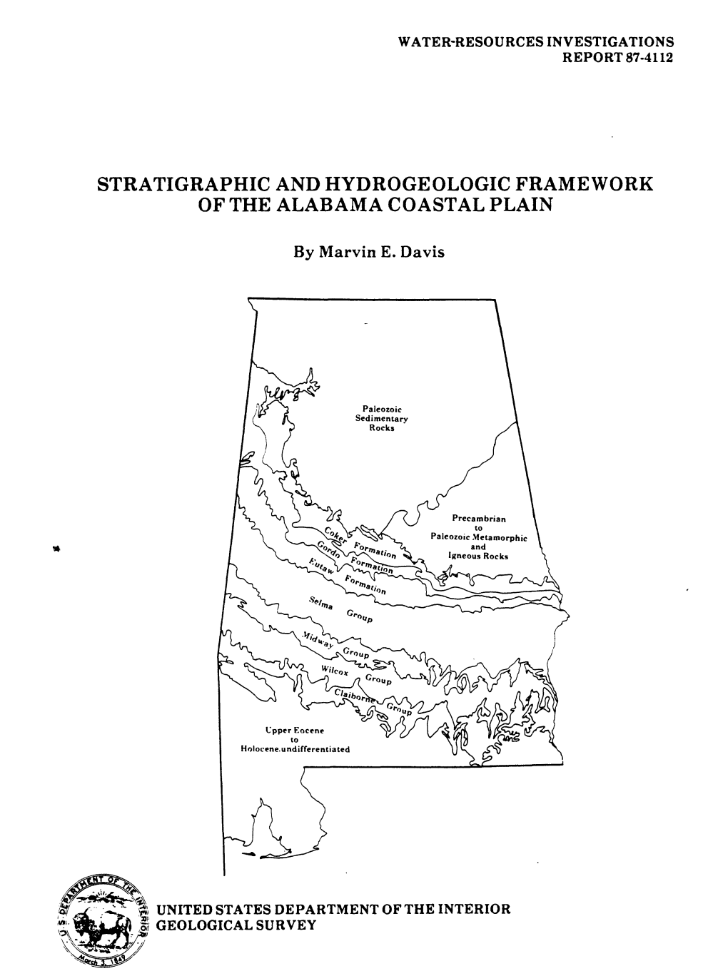 Stratigraphic and Hydrogeologic Framework of the Alabama Coastal Plain