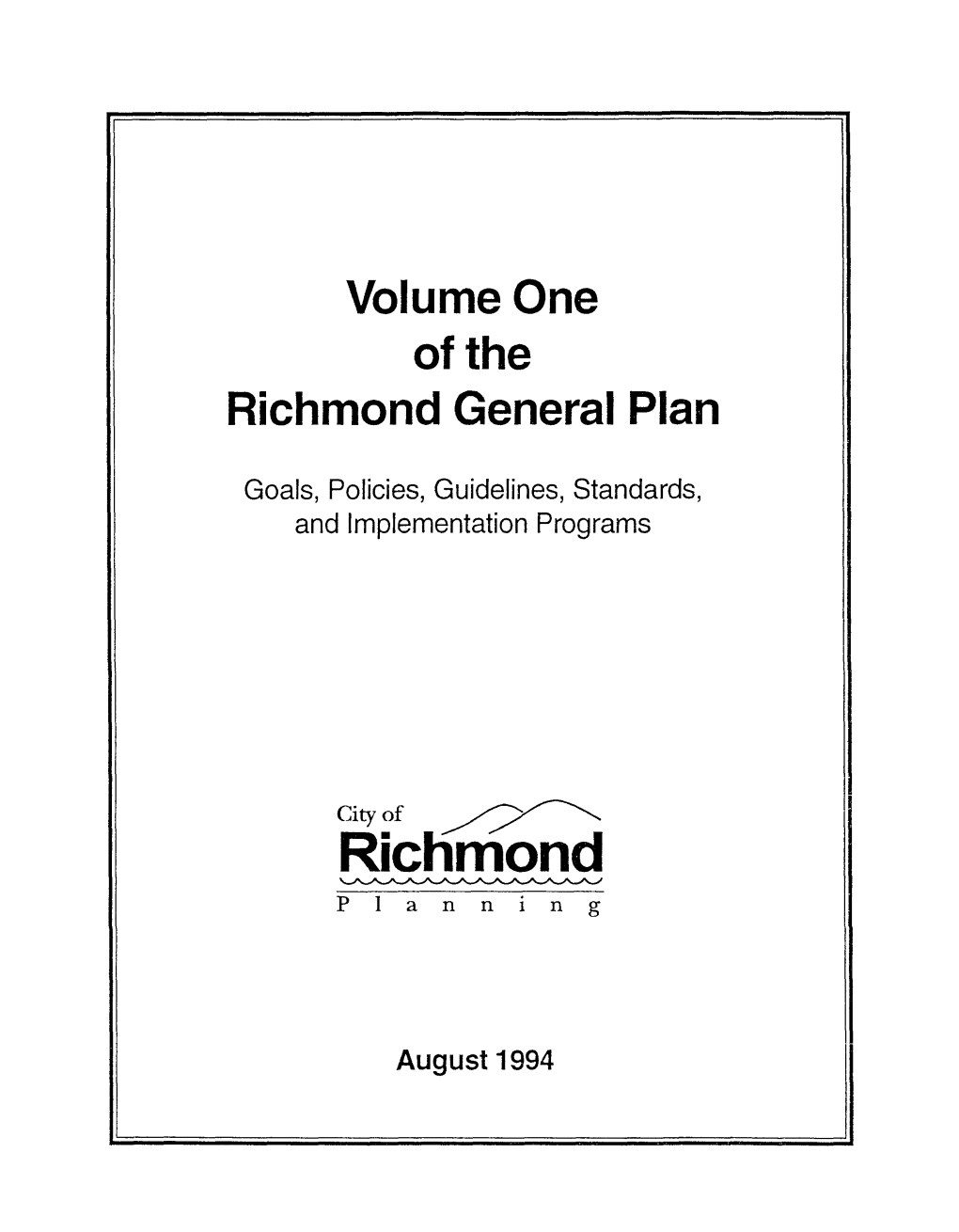 Richmond General Plan
