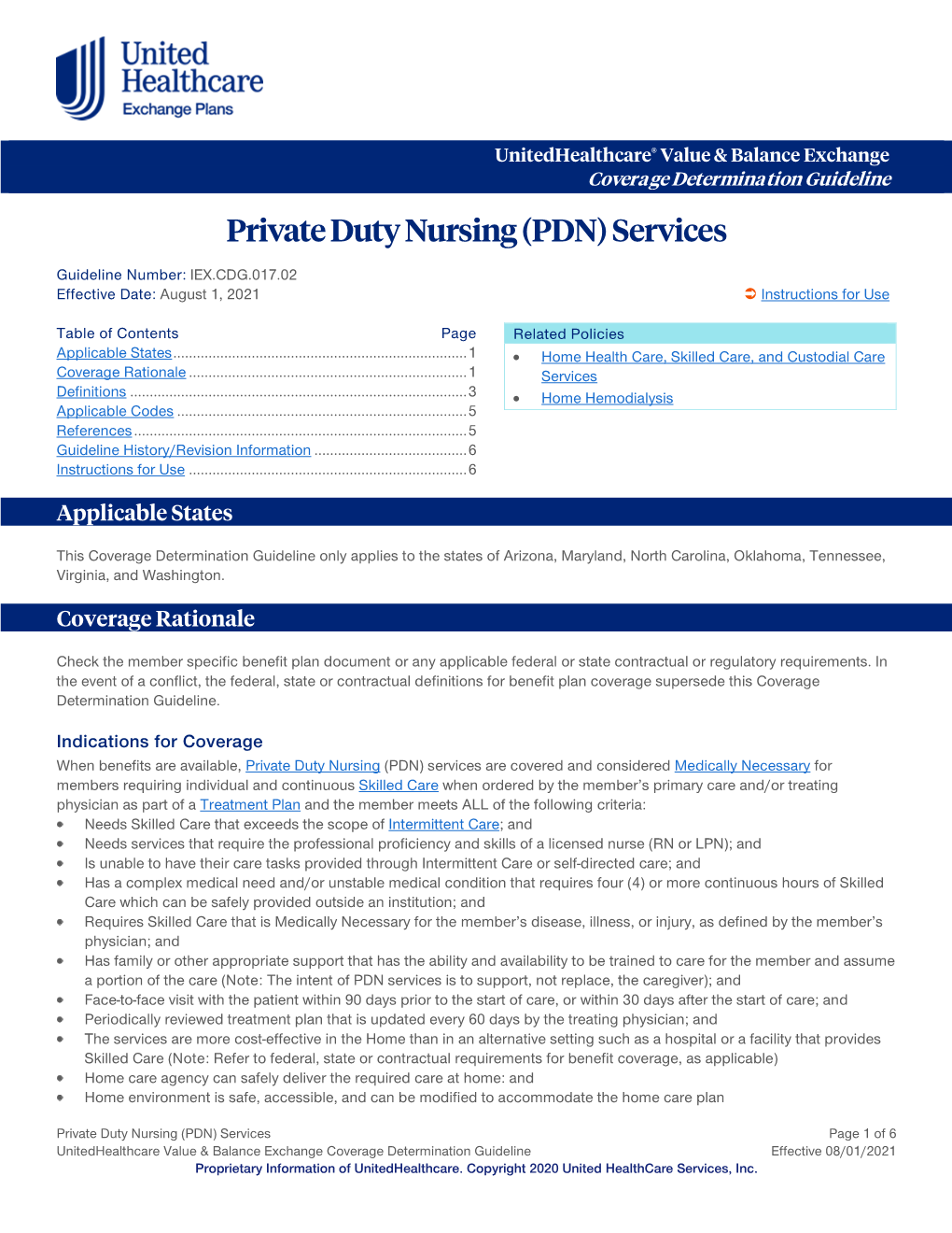 Private Duty Nursing (PDN) Services