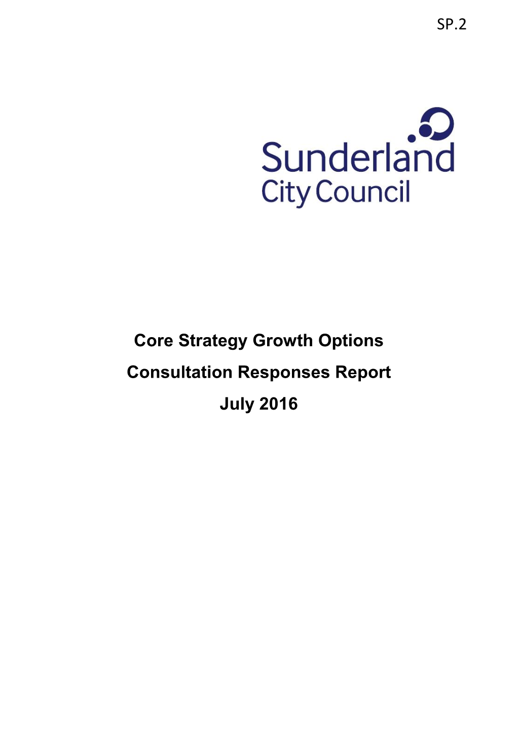 Core Strategy Growth Options Consultation Responses Report July 2016