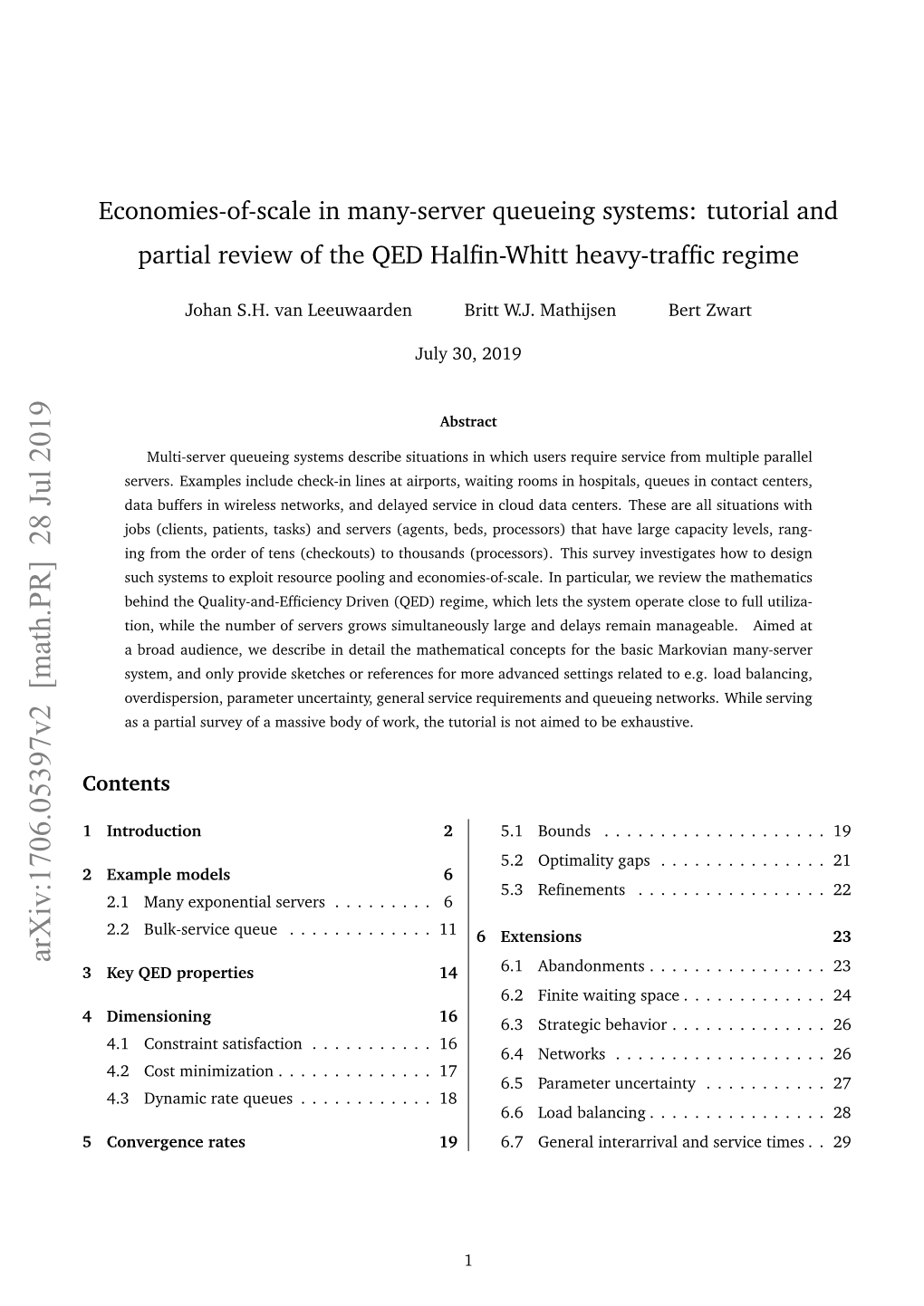 Economies-Of-Scale in Many-Server Queueing Systems: Tutorial and Partial Review of the QED Halﬁn-Whitt Heavy-Trafﬁc Regime