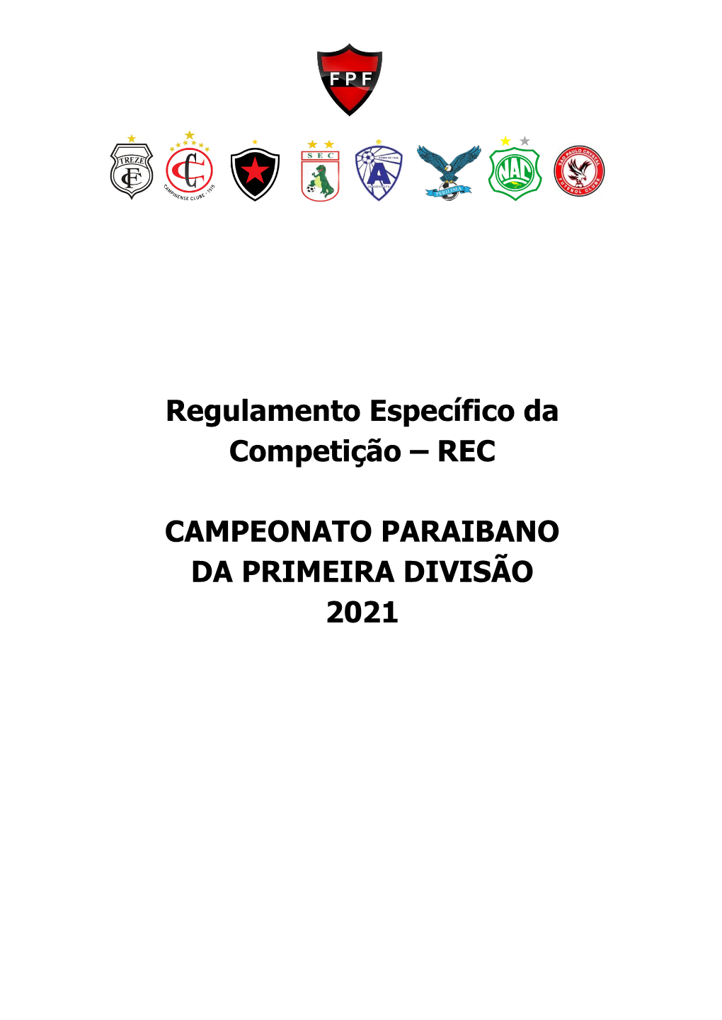 Regulamento Específico Da Competição – REC