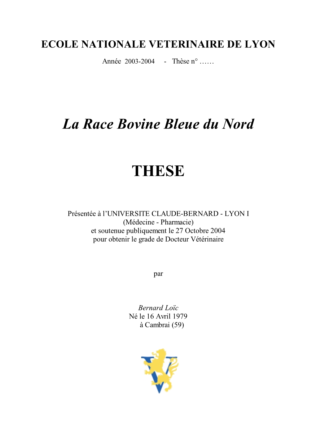 La Race Bovine Bleue Du Nord