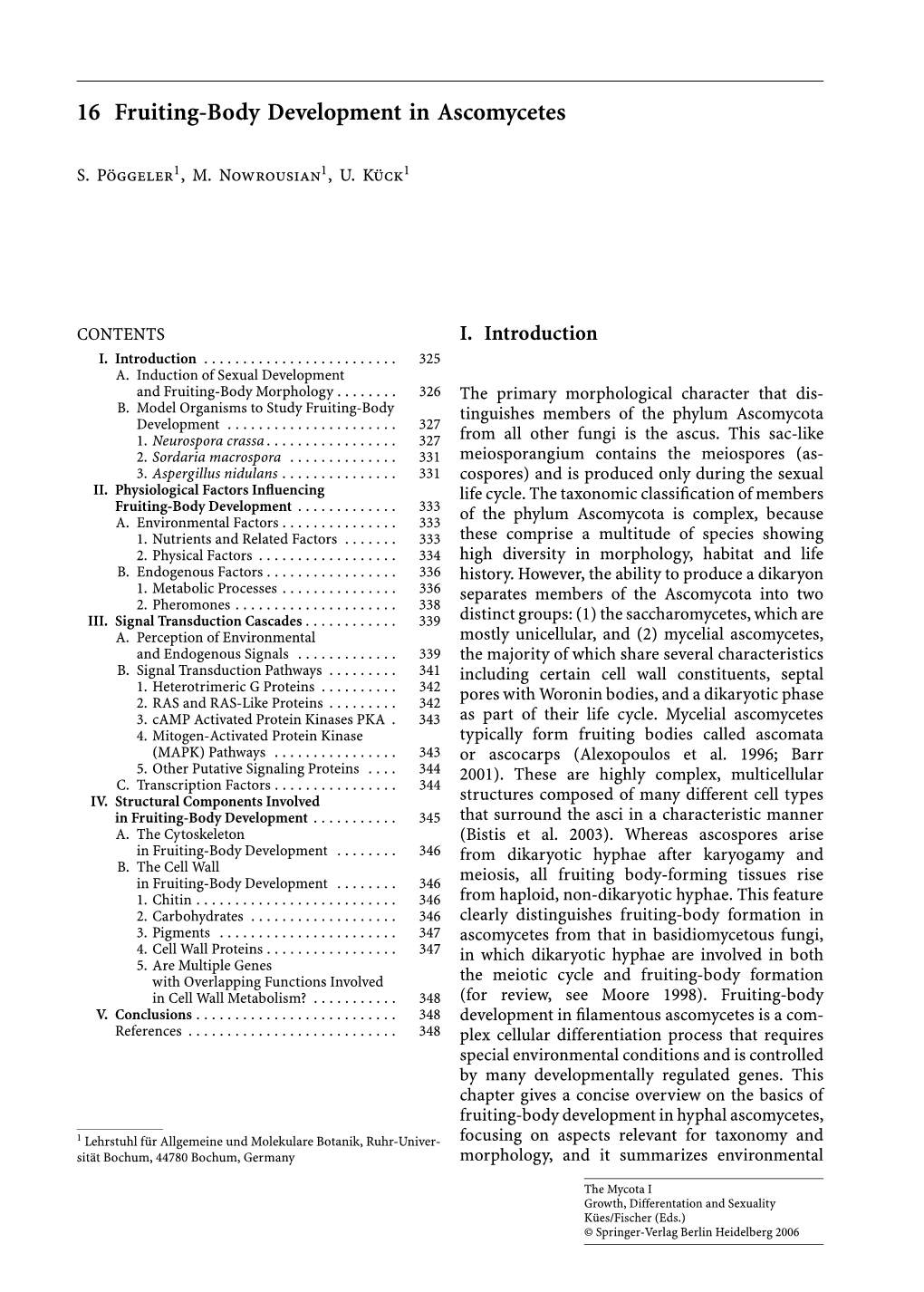 16 Fruiting-Body Development in Ascomycetes