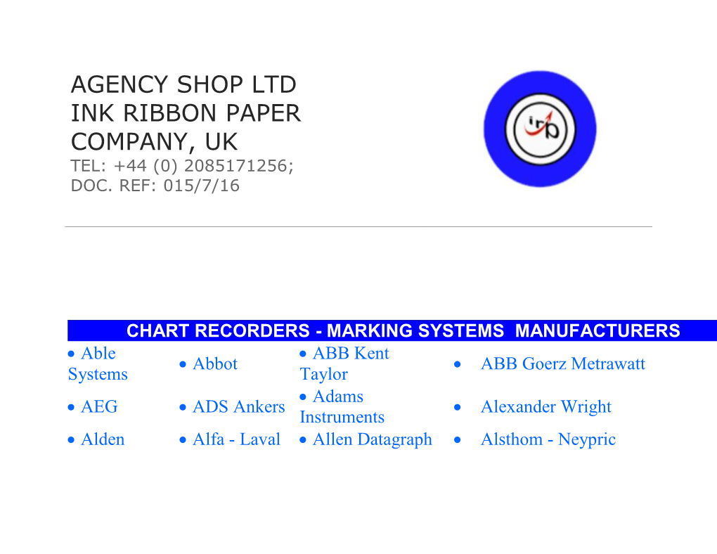 Chart Recorders