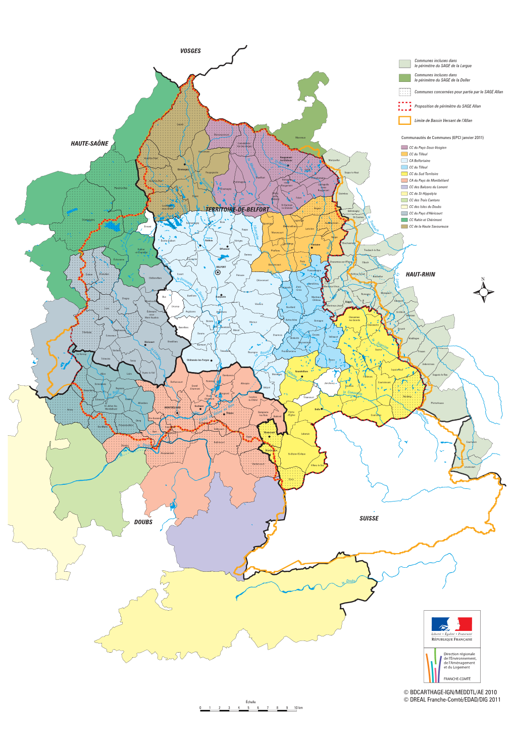 Haut-Rhin Vosges Haute-Saône Doubs Suisse