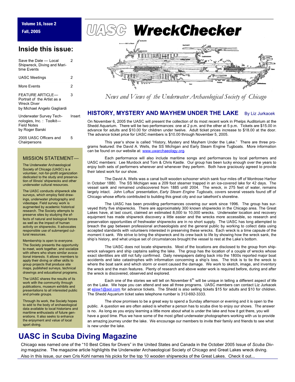 UASC Newsletter, Fall 2005