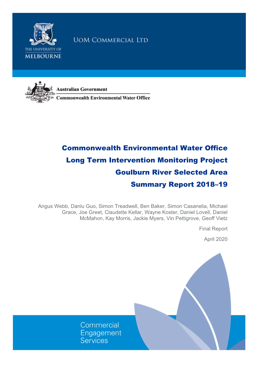 CEWO LTIM Project Goulburn River Selected Area Summary Report