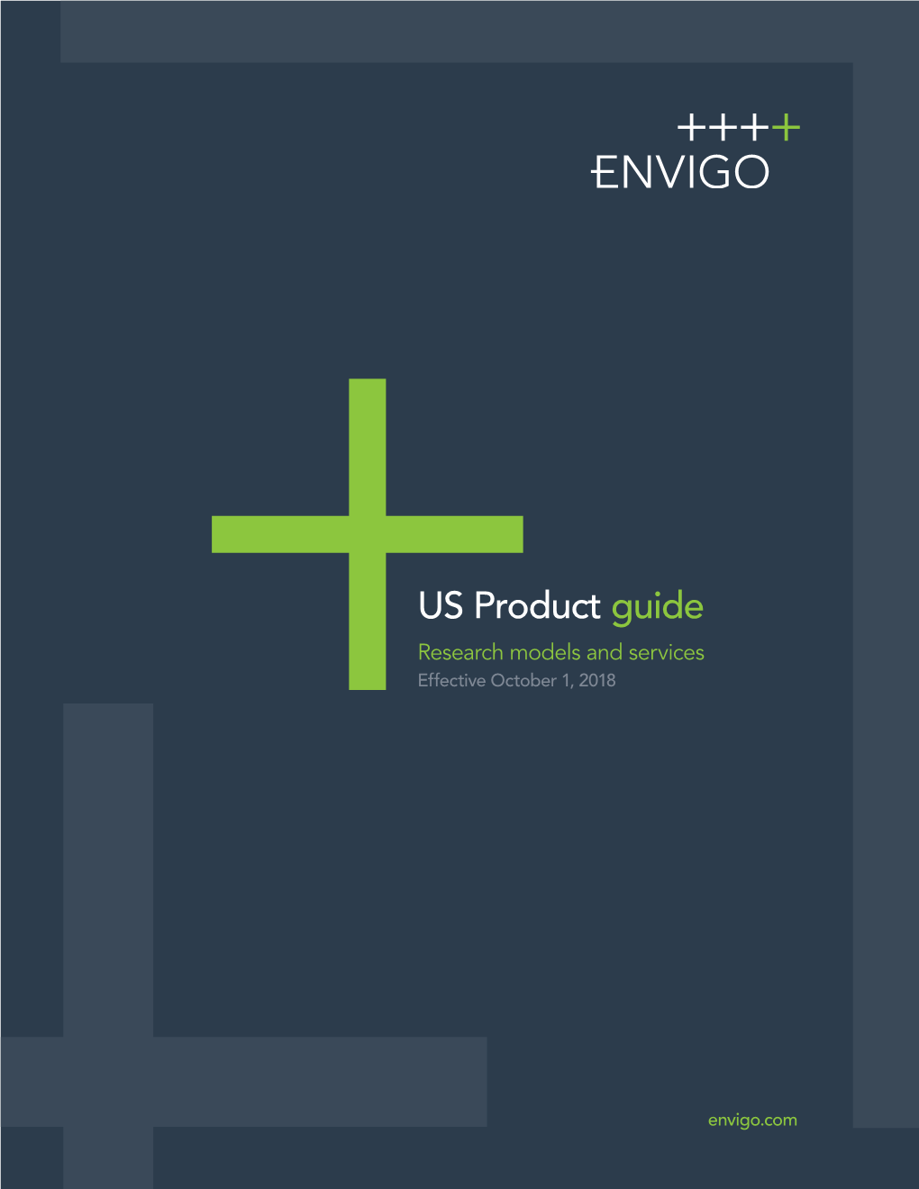 US Product Guide Research Models and Services Effective October 1, 2018
