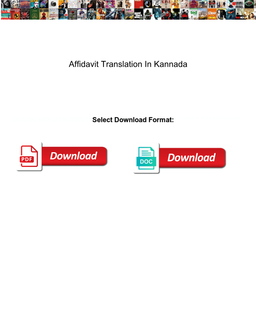 Affidavit Translation in Kannada
