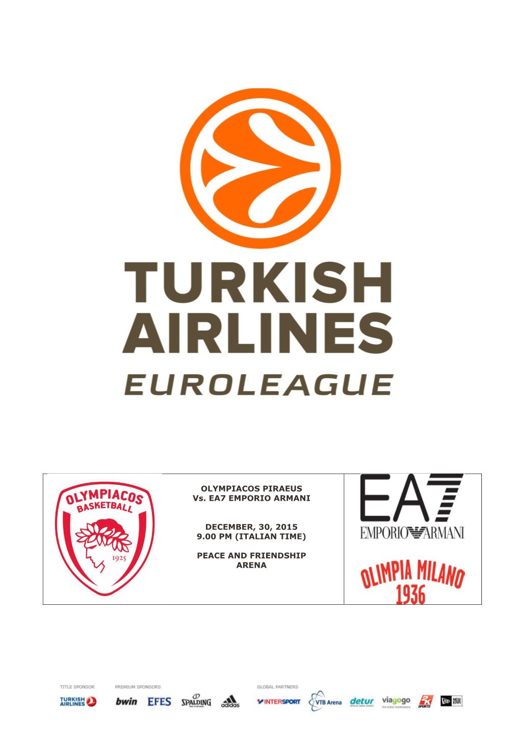 Olympiacos-EA7 Game Notes