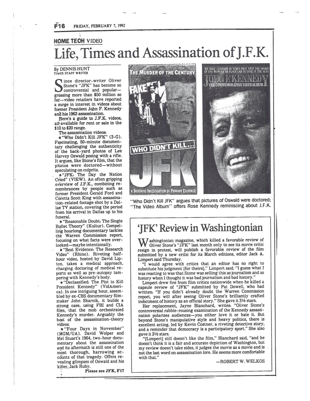 Life, Times and Assassination of J.F.K