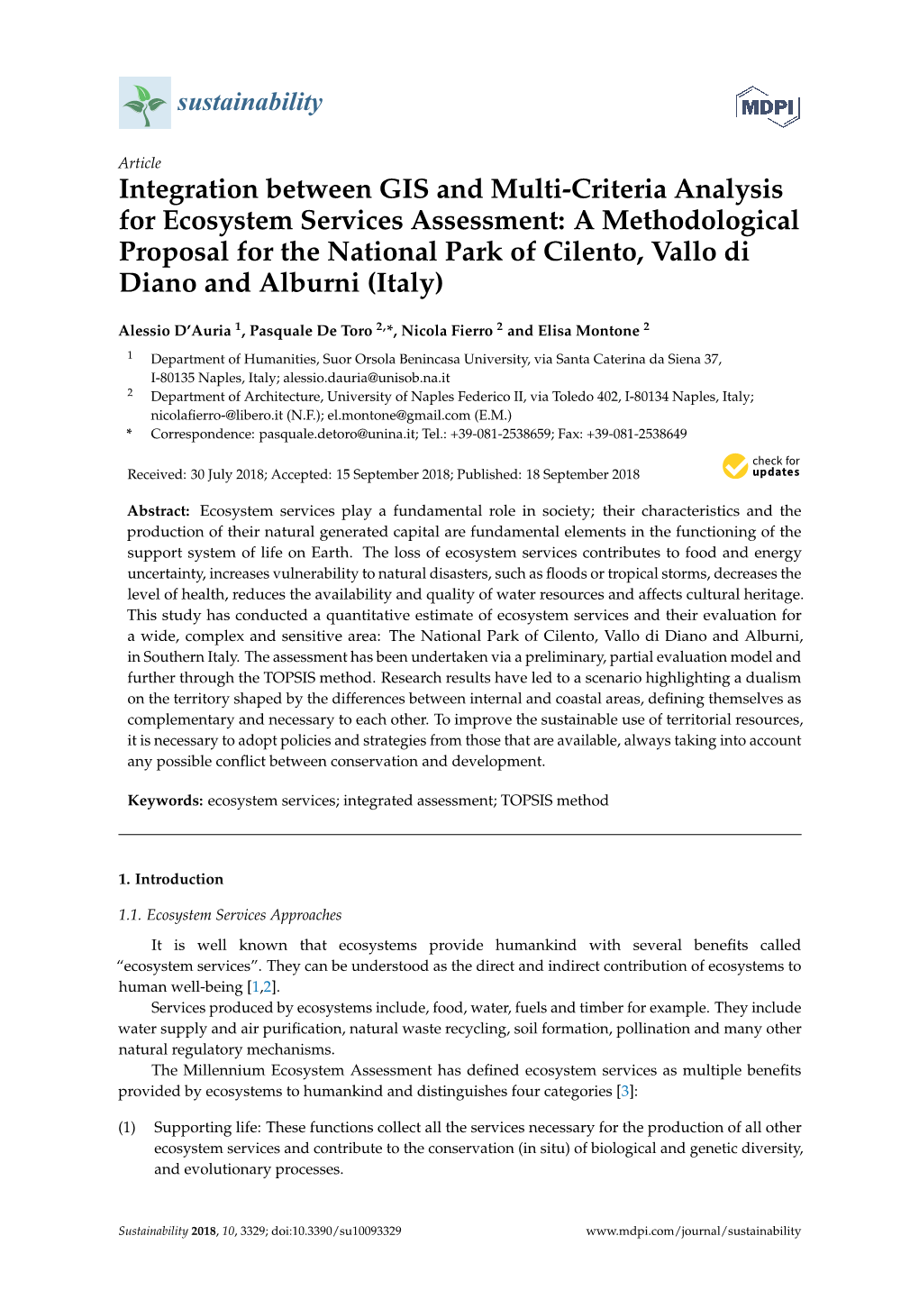 Integration Between GIS and Multi-Criteria Analysis For