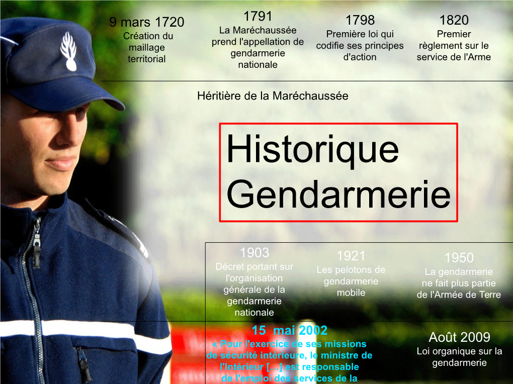 Historique Gendarmerie